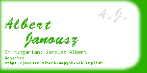albert janousz business card